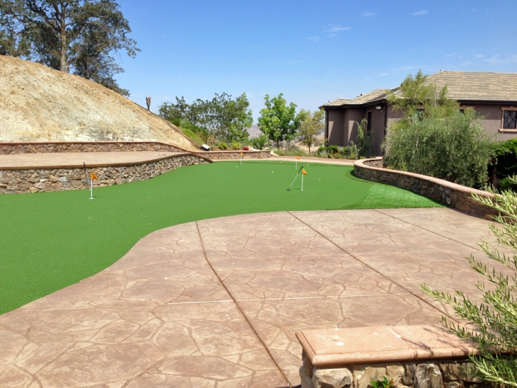 Artificial Grass Installation Moriarty, New Mexico Putting Green Grass, Backyard Landscape Ideas